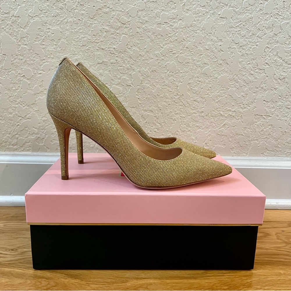 Kate Spade New York Sparkly Gold Heels
